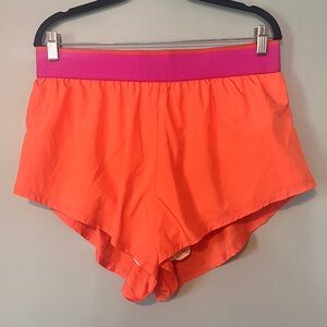 Free People Movement Easy Does It Shorty Shorts Orange‎ Pink Activewear Size XL